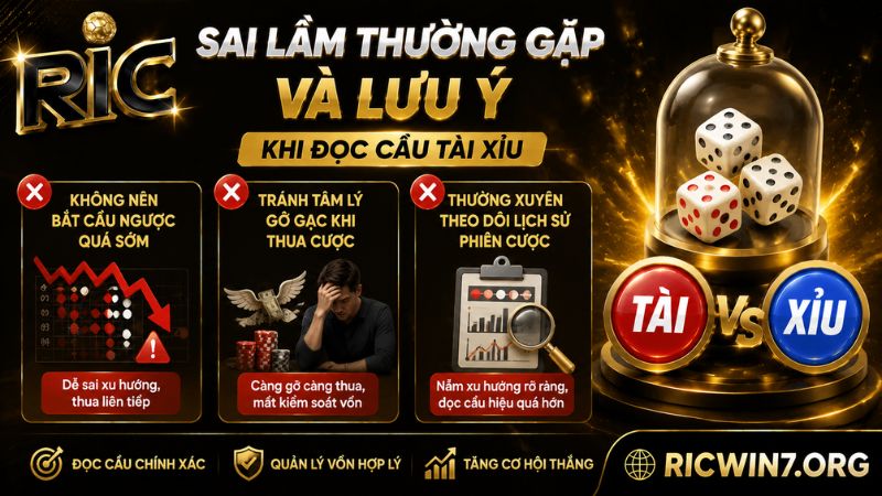 Sai lầm thường thấy khi áp dụng cách đọc cầu Tài Xỉu