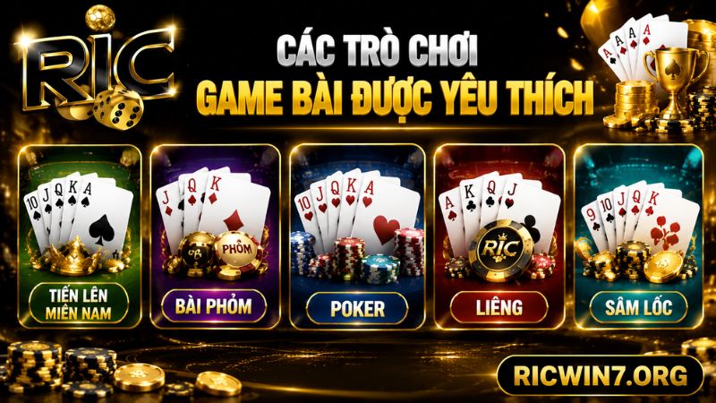 Các trò chơi game bài được yêu thích