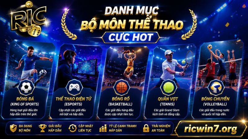 Danh mục bộ môn thể thao cực hot
